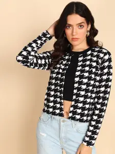 Popwings Women Abstract Printed Shrug