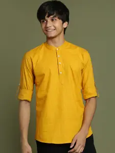 VASTRAMAY Boys Band Collar Straight Kurta