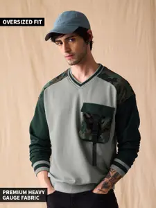 The Souled Store Camouflage Printed Round Neck Pullover