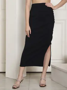 NEUDIS Ribbed Pencil Midi Skirt