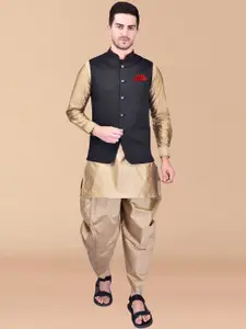 PRINTCULTR Pure Silk Kurta With Dhoti Pants