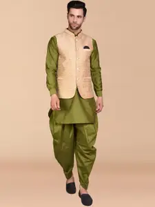 PRINTCULTR Pure Silk Kurta With Dhoti Pants