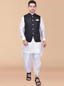 PRINTCULTR Regular Pure Silk Kurta & Harem Pants With Nehru jacket