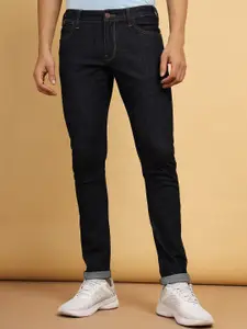 Wrangler Men Vegas Skinny Fit Low-Rise Dark Shade Clean Look Stretchable Jeans