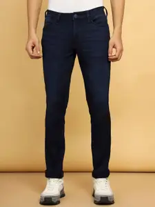 Wrangler Men Skanders Slim Fit Low-Rise Dark Shade Clean Look Stretchable Jeans