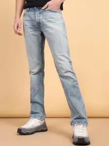 Wrangler Men Millard Straight Fit Mid Rise Heavy Fade Cotton Jeans