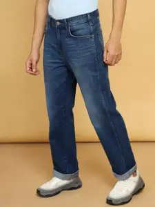 Wrangler Men Redding Relaxed Loose Fit Low-Rise Heavy Fade Stretchable Jeans