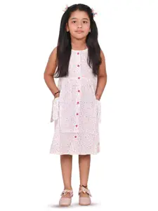 BAESD Girls Floral Printed Sleeveless Cotton A-Line Dress