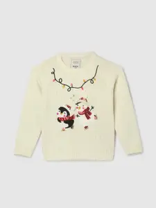 max Girls Embroidered Pullover Sweater