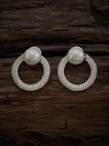 Kushal's Fashion Jewellery Rhodium-Plated Classic Studs Earrings