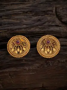 Kushal's Fashion Jewellery Gold Plated Studs Earrings