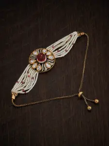 Kushal's Fashion Jewellery Kundan Studded Wraparound Bracelet