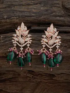 Kushal's Fashion Jewellery Rose Gold-Plated Classic Drop Earrings