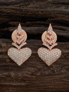 Kushal's Fashion Jewellery Rose Gold-Plated Cubic Zircon Embellished Bridal Classic Studs