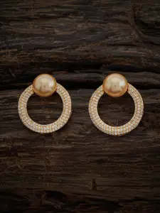 Kushal's Fashion Jewellery Gold Plated Cubic Zirconia Studs Earring
