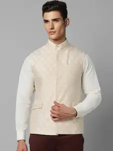 Louis Philippe Embroidered Slim Fit Nehru Jacket