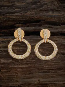 Kushal's Fashion Jewellery Gold-Plated Cubic Zirconia Classic Drop Earrings