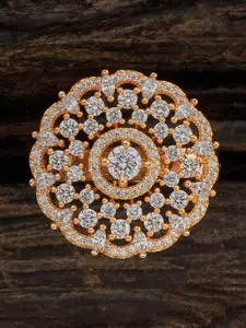 Kushal's Fashion Jewellery Gold-Plated Cubic Zirconia Embellished Bridal Finger Ring