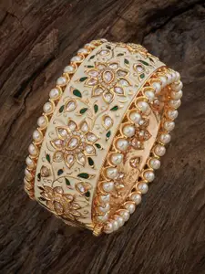 Kushal's Fashion Jewellery Kundan Studded Ethnic Bangle