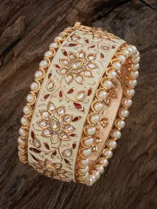 Kushal's Fashion Jewellery Kundan Studded Ethnic Antique Bangles