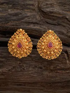 Kushal's Fashion Jewellery Red Classic Studs Earrings