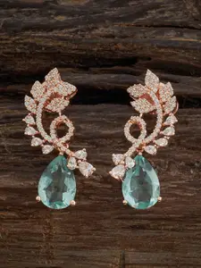 Kushal's Fashion Jewellery Sea Green Classic Jhumkas Earrings