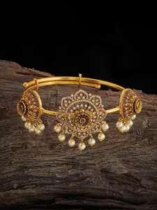 Kushal's Fashion Jewellery Antique Gold-Plated Armlet Bracelet