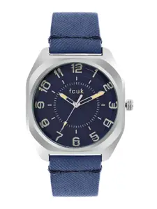 FCUK Men Leather Straps Analogue Watch FK00014F