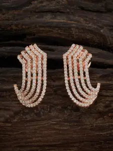 Kushal's Fashion Jewellery Rose Gold-Plated Zircon-Studded Classic Studs Earrings