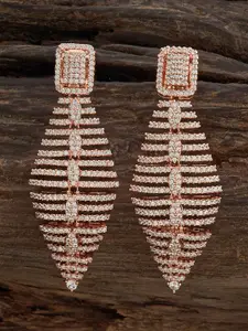 Kushal's Fashion Jewellery Rose Gold-Plated Contemporary Drop Earrings