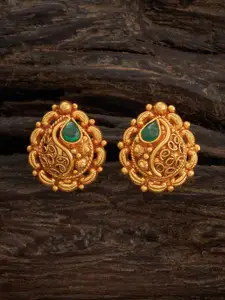 Kushal's Fashion Jewellery Green Classic Studs Earrings