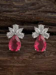 Kushal's Fashion Jewellery Red Classic Studs Earrings