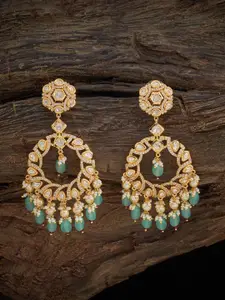 Kushal's Fashion Jewellery Kundan Studded Drop Earrings