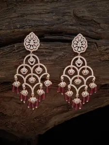 Kushal's Fashion Jewellery Red Classic Ear Cuff Earrings