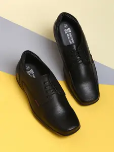 Red Chief Men Black Leather Semiformal Derbys