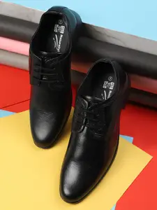 Red Chief Men Black Leather Semiformal Derbys