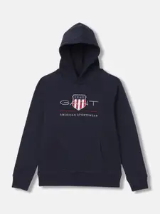 GANT Boys Graphic Embroidered Hooded Pullover Sweatshirt