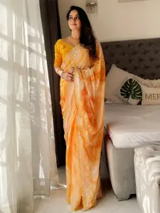 Anouk Floral Embroidered Sequinned Saree