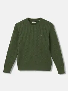 GANT Boys Cable Knit Pure Cotton Pullover