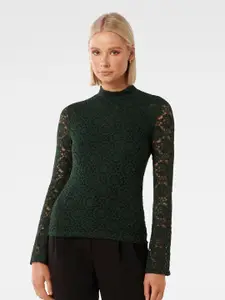 Forever New High Neck Lace Top