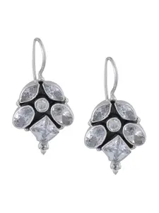 Silverwala Silver-Toned Contemporary Drop Earrings