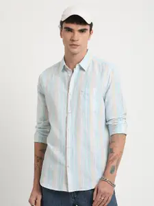 THE BEAR HOUSE Men Multicoloured Slim Fit Striped Casual Shirt