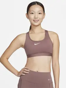 Nike Swoosh Medium-Support Padded T-Strap Sports Workout Bra