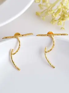 ZURII Gold-Toned & Gold-Toned Classic Earrings