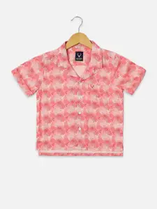 Allen Solly Junior Boys Floral Printed Cuban Collar Casual Shirt