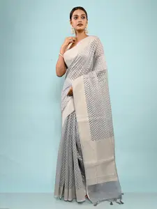 AllSilks Ethnic Motifs Woven Design Silk Cotton Saree