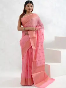 AllSilks Pink Silk Cotton Saree