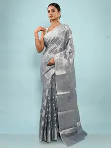 AllSilks Ethnic Motifs Woven Design Zari Silk Cotton Saree