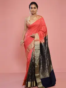 AllSilks Pink Pure Silk Kanjeevaram Saree