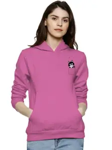 BAESD Women Purple Hooded Sweatshirt